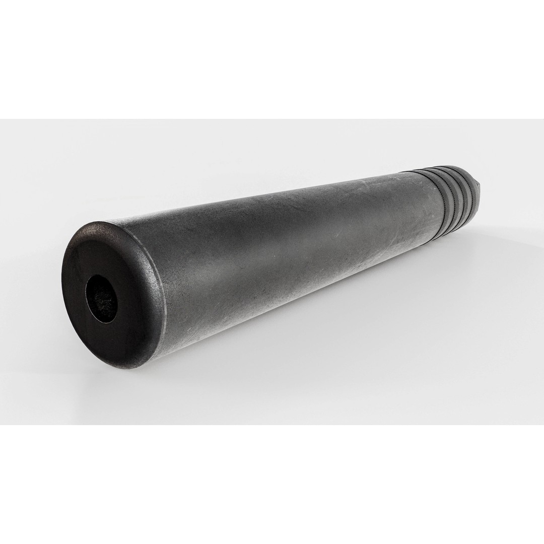 Elite Iron Alpha 50 cal Suppressor 3D Model – Low Poly Game Asset, FBX - View 12