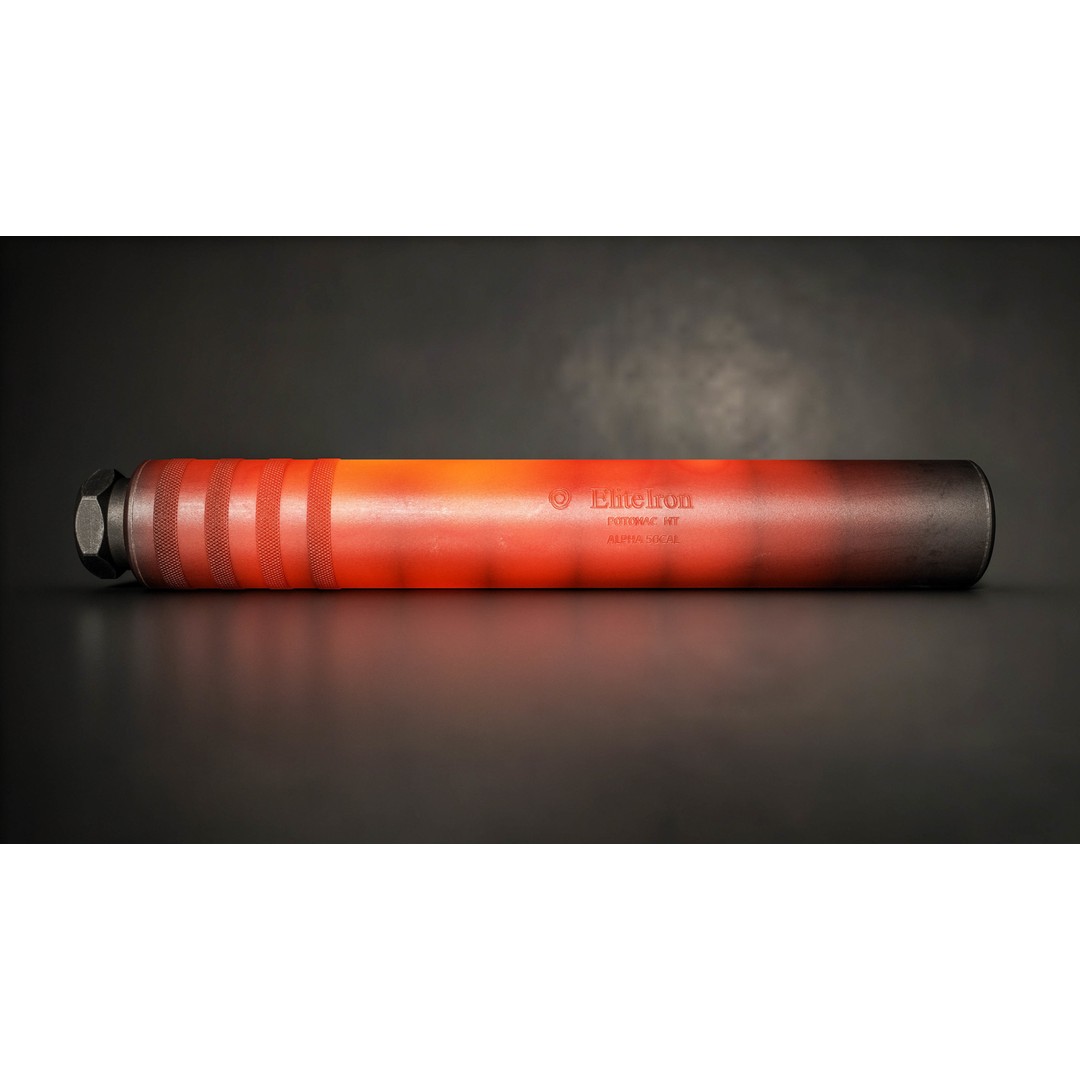Elite Iron Alpha 50 cal Suppressor 3D Model – Low Poly Game Asset, FBX - View 5