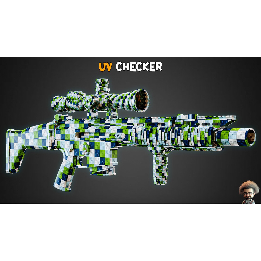 Modern Gun 3D Model – Low Poly Game-Ready Asset, FBX, OBJ, Blender