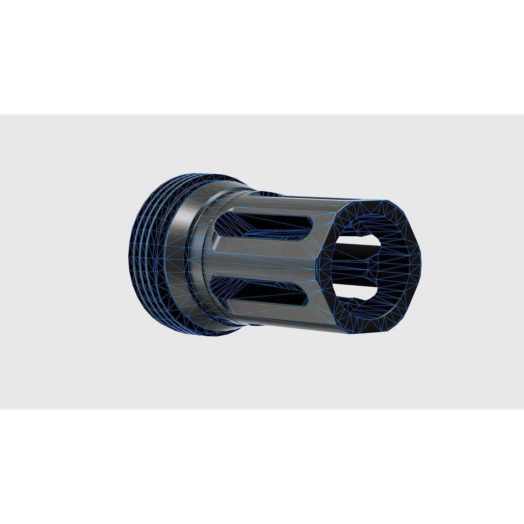 CGS SCI - Six Suppressor 3D Model – Low Poly Game Asset, FBX