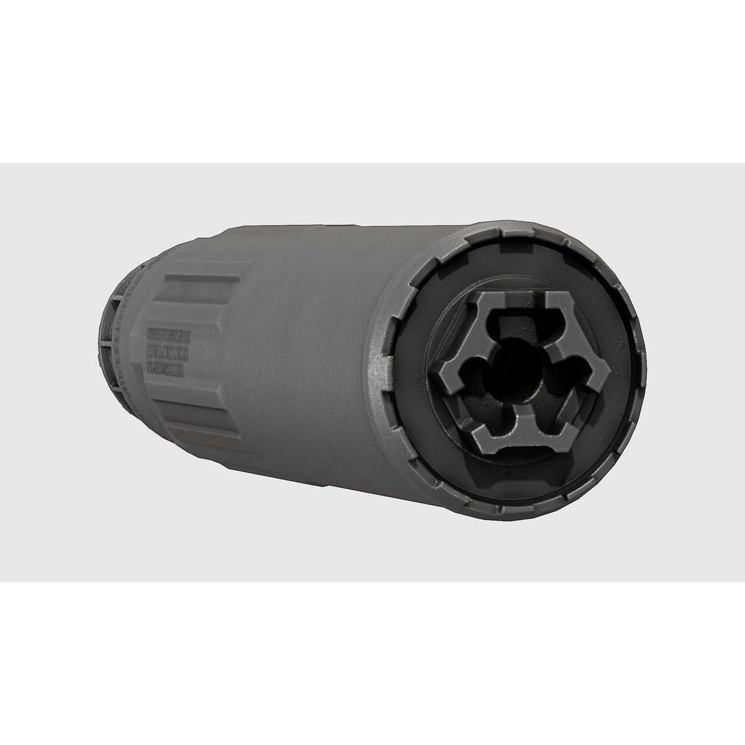 CGS SCI - Six Suppressor 3D Model – Low Poly Game Asset, FBX - View 14