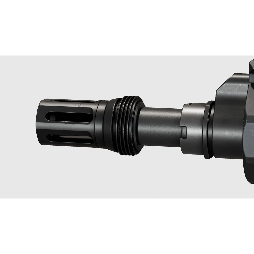 CGS SCI - Six Suppressor 3D Model – Low Poly Game Asset, FBX - View 18