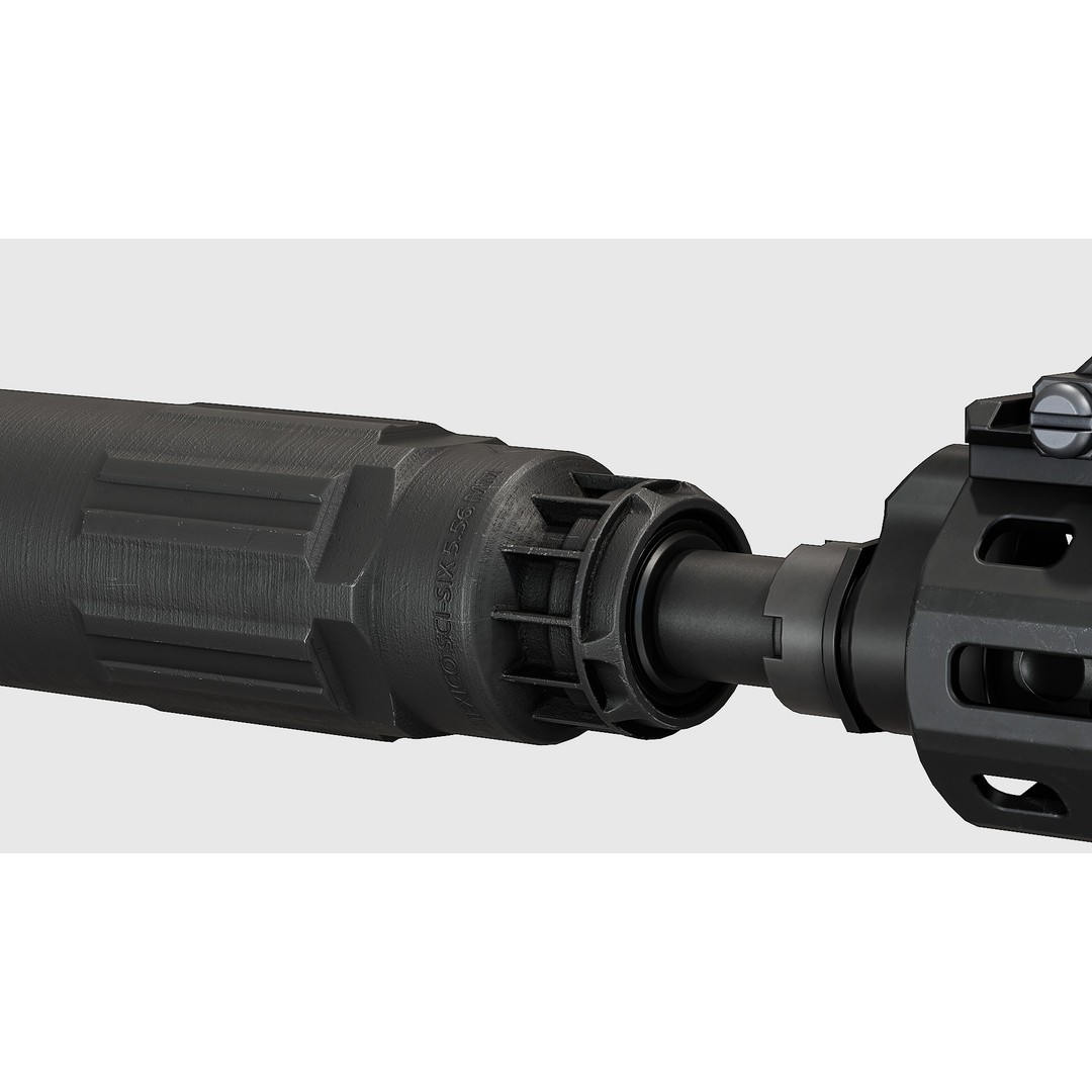 CGS SCI - Six Suppressor 3D Model – Low Poly Game Asset, FBX - View 21