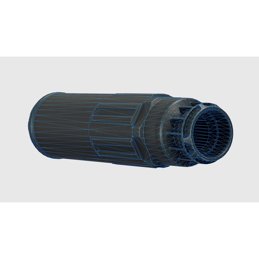 CGS SCI - Six Suppressor 3D Model – Low Poly Game Asset, FBX - View 25