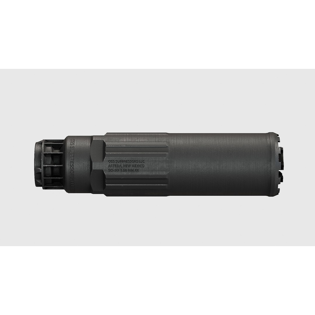 CGS SCI - Six Suppressor 3D Model – Low Poly Game Asset, FBX - View 3
