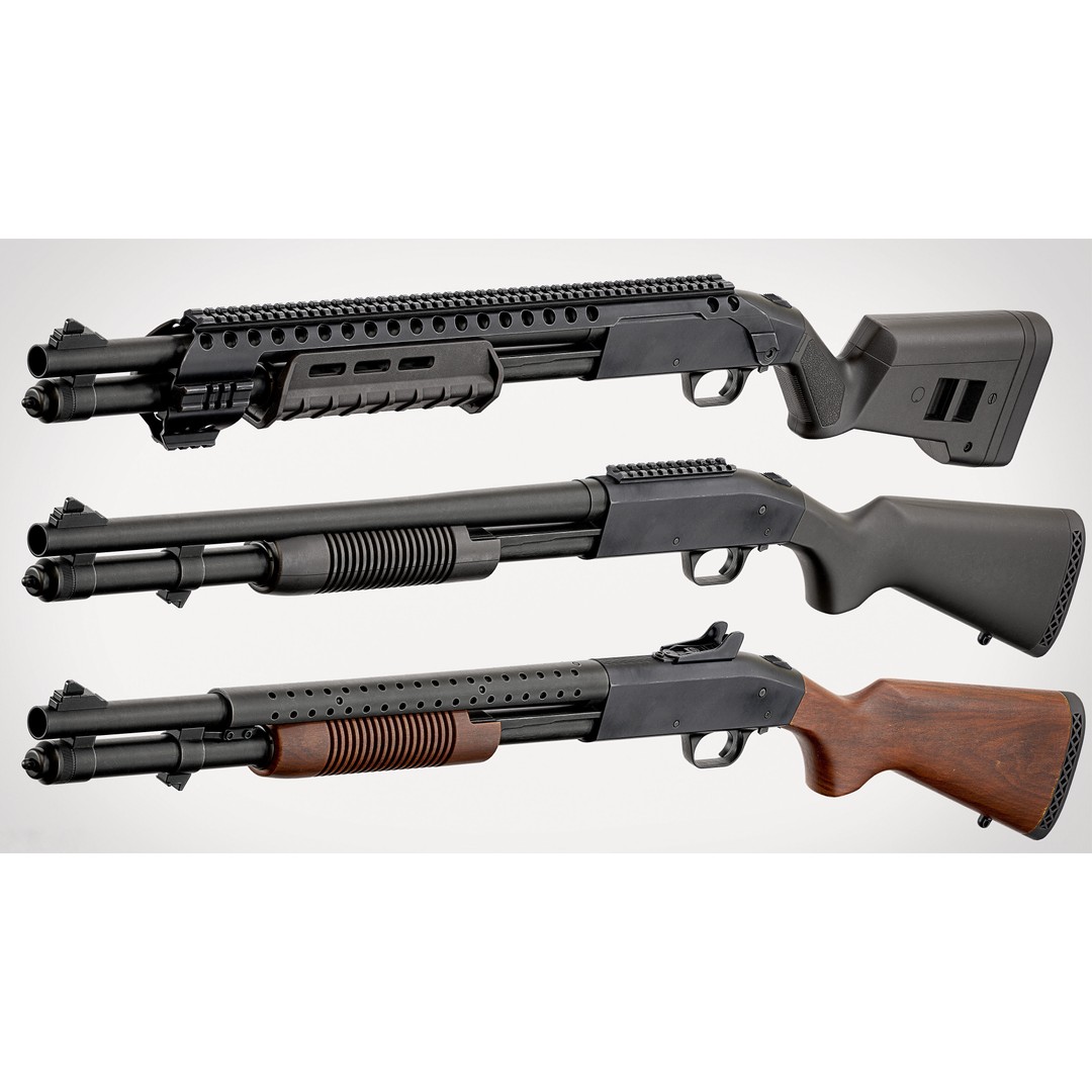 Mossberg 590 3D Model – Low Poly Game Asset, FBX, PBR Textures - View 4