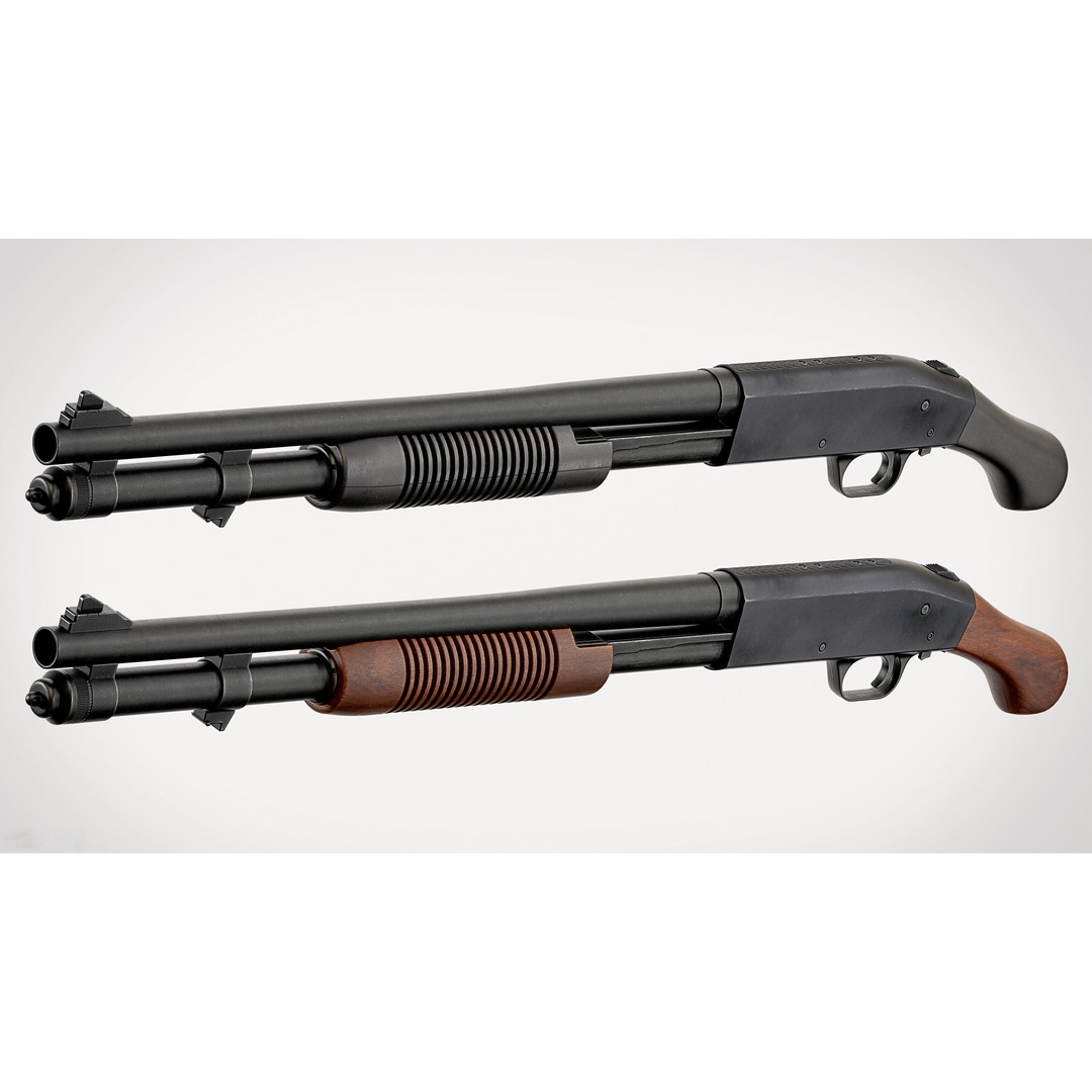 Mossberg 590 3D Model – Low Poly Game Asset, FBX, PBR Textures - View 5