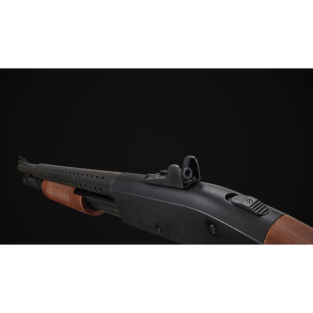 Mossberg 590 3D Model – Low Poly Game Asset, FBX, PBR Textures - View 8