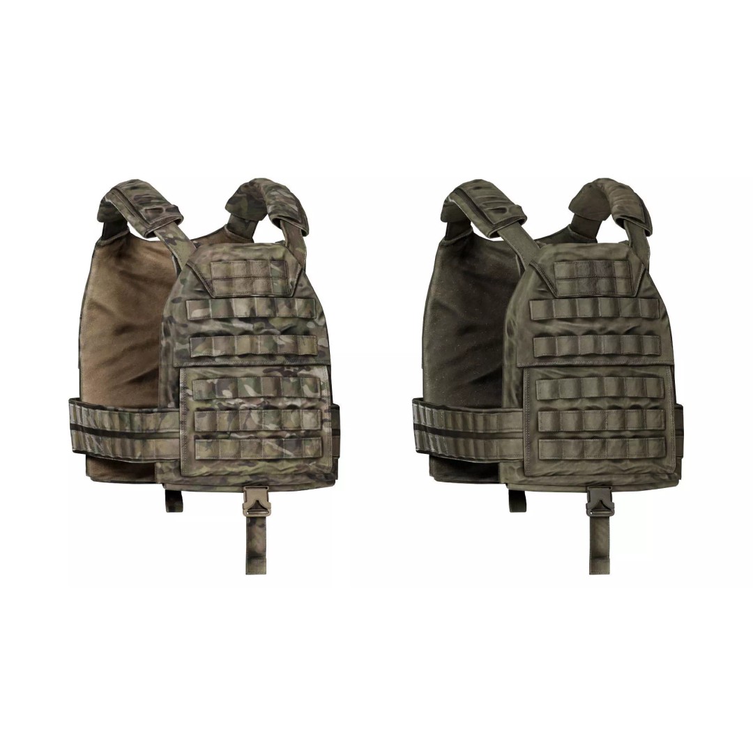 Military Vest 3D Model – Low Poly Game-Ready Asset, FBX, OBJ - View 2