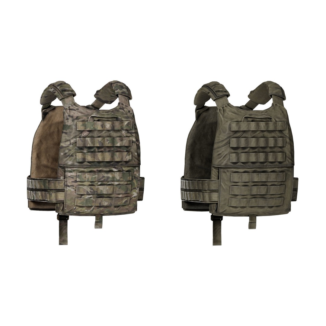 Military Vest 3D Model – Low Poly Game-Ready Asset, FBX, OBJ - View 7