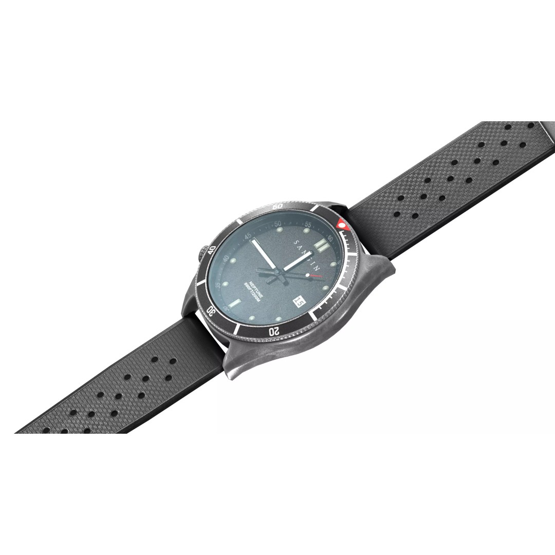 Sangin Neptune Wrist Watch 3D Model – Low Poly Game-Ready Asset, FBX - View 2
