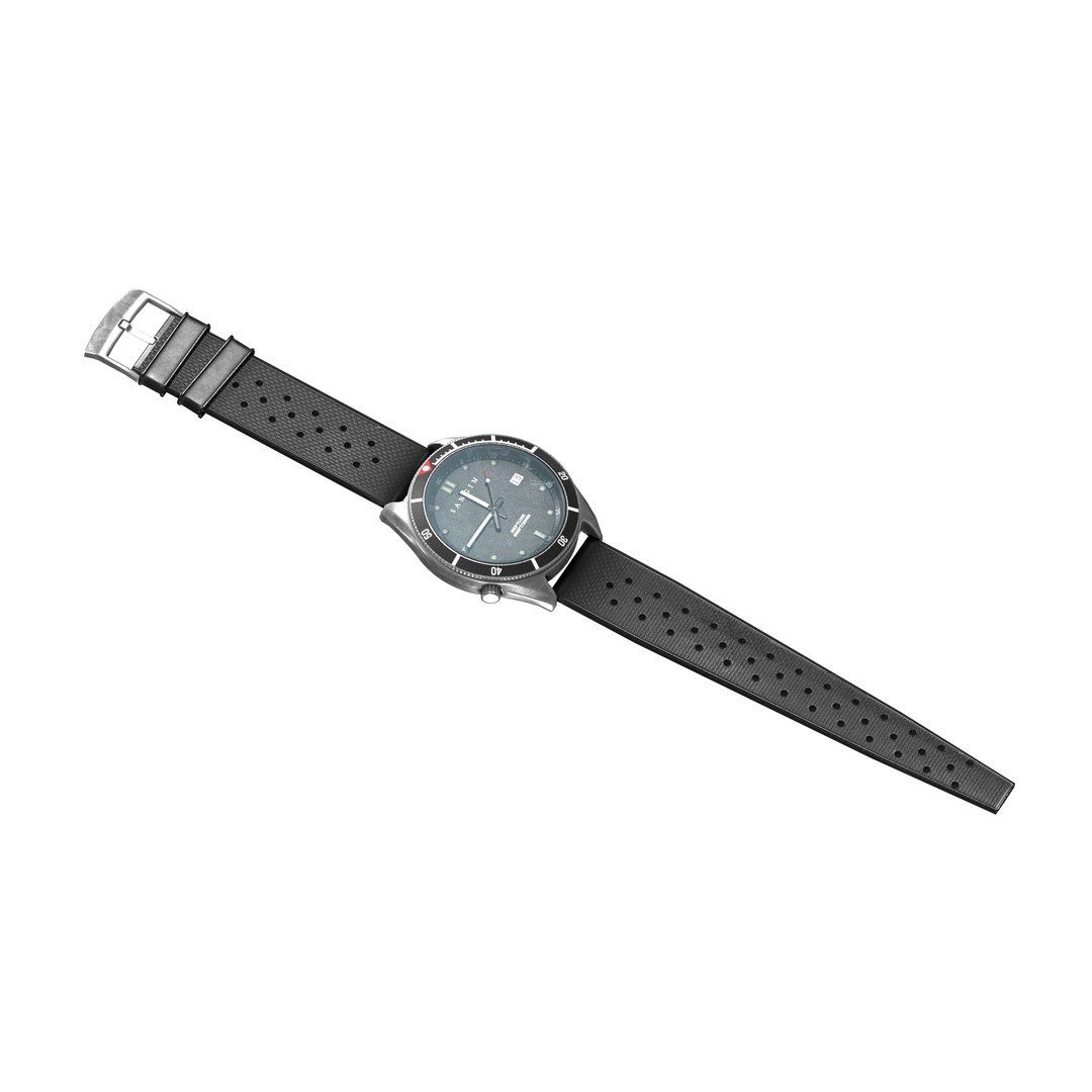 Sangin Neptune Wrist Watch 3D Model – Low Poly Game-Ready Asset, FBX - View 6