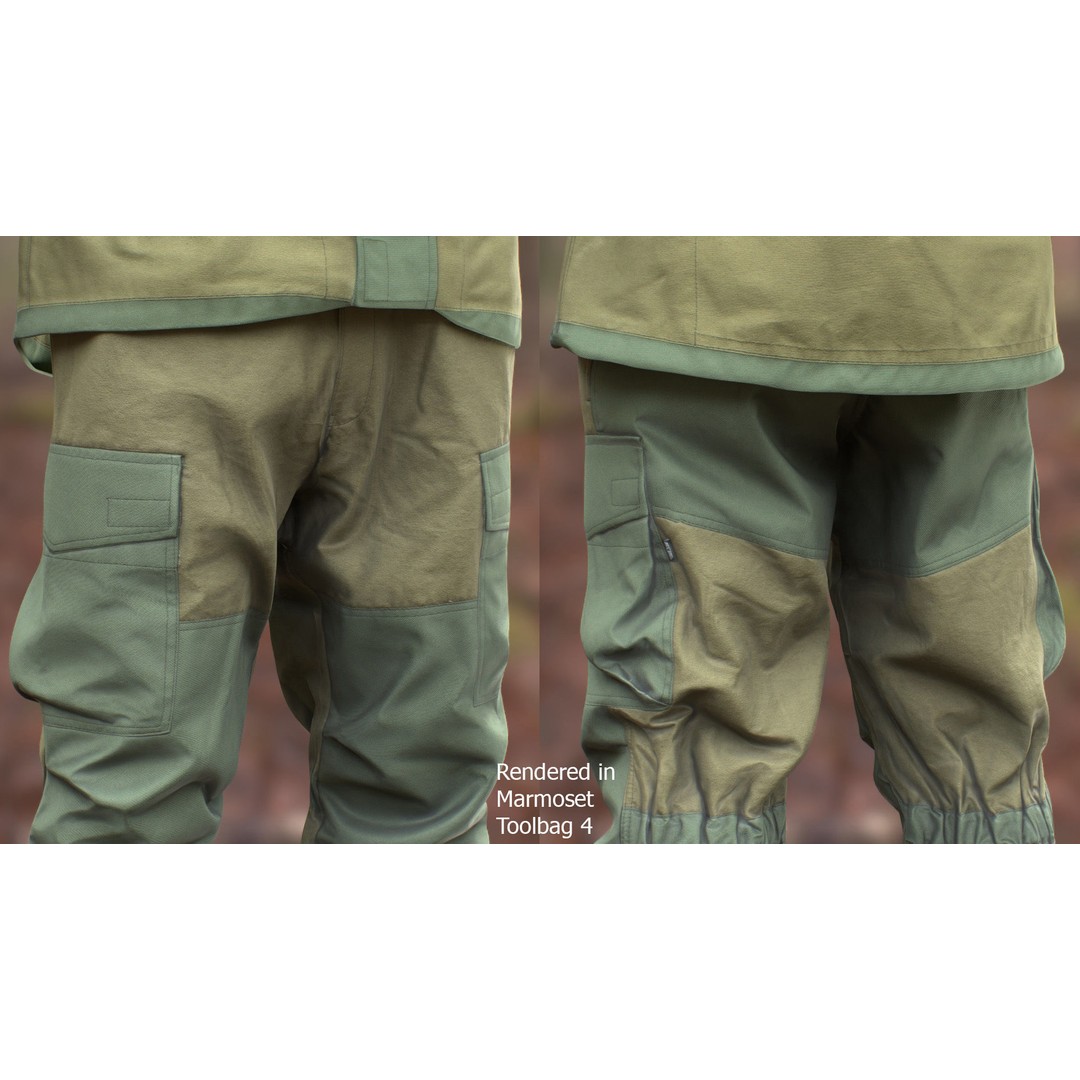 Male Hunting Outfit 3D Model – Low Poly Rigged Character, FBX, Blender - View 8