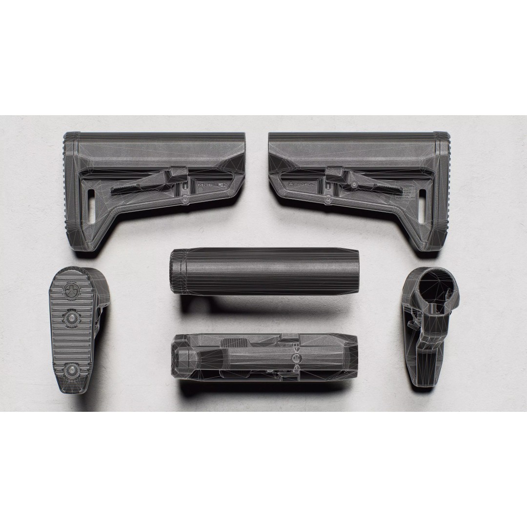 MOE SL-K 3D Model – Low Poly Game Ready Gun Asset, FBX
