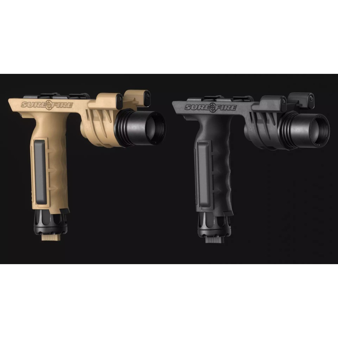 SureFire M900A 3D Model – Low Poly Vertical Foregrip Flashlight, FBX - View 2