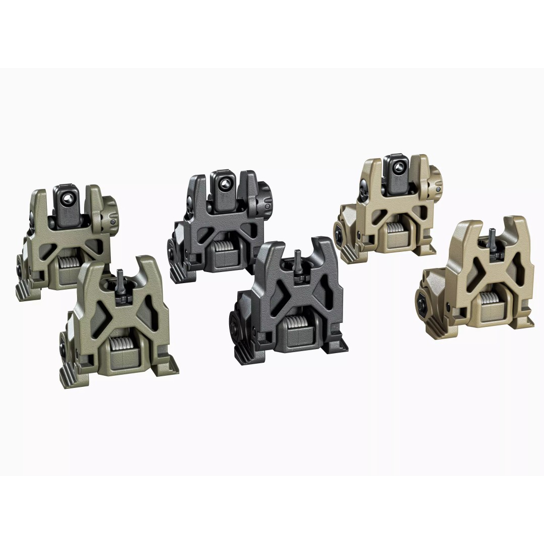 Magpul MBUS Ironsights 3D Model – Low Poly Game Asset, FBX, OBJ - View 2