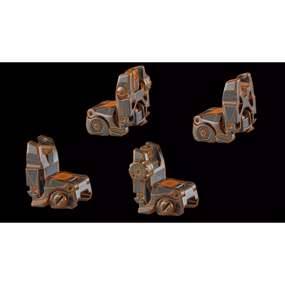 Magpul MBUS Ironsights 3D Model – Low Poly Game Asset, FBX, OBJ - View 20