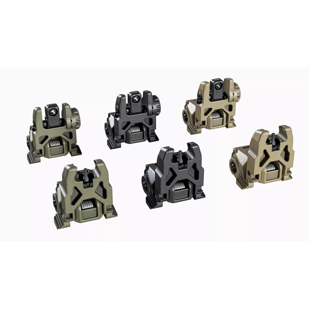 Magpul MBUS Ironsights 3D Model – Low Poly Game Asset, FBX, OBJ - View 4