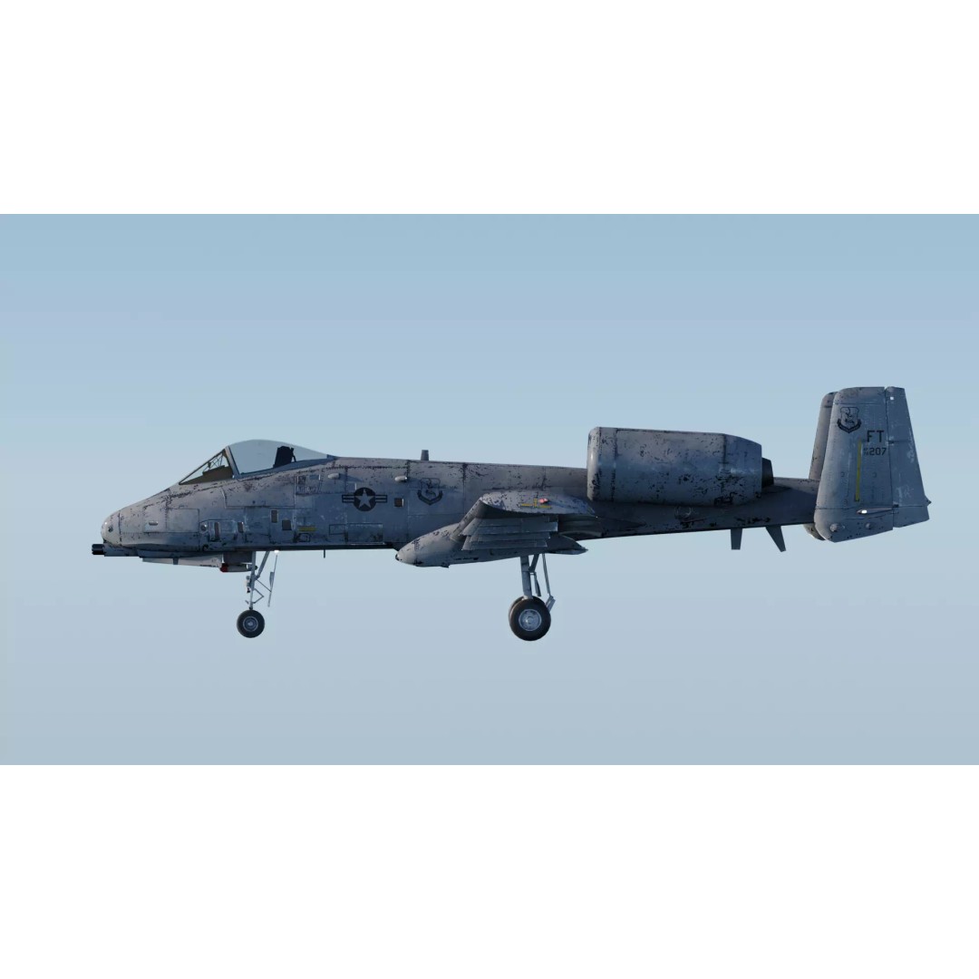 A-10 Thunderbolt 3D Model – Fully Rigged Low-Poly Game Asset, FBX