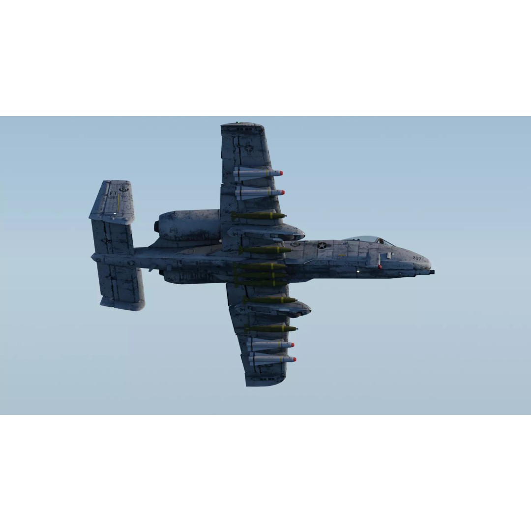 A-10 Thunderbolt 3D Model – Fully Rigged Low-Poly Game Asset, FBX - View 10