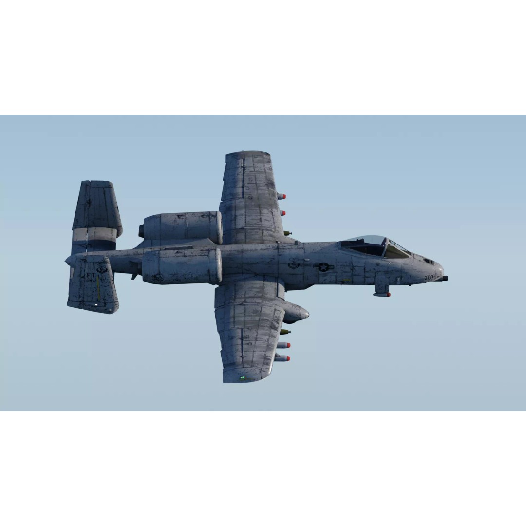 A-10 Thunderbolt 3D Model – Fully Rigged Low-Poly Game Asset, FBX - View 11