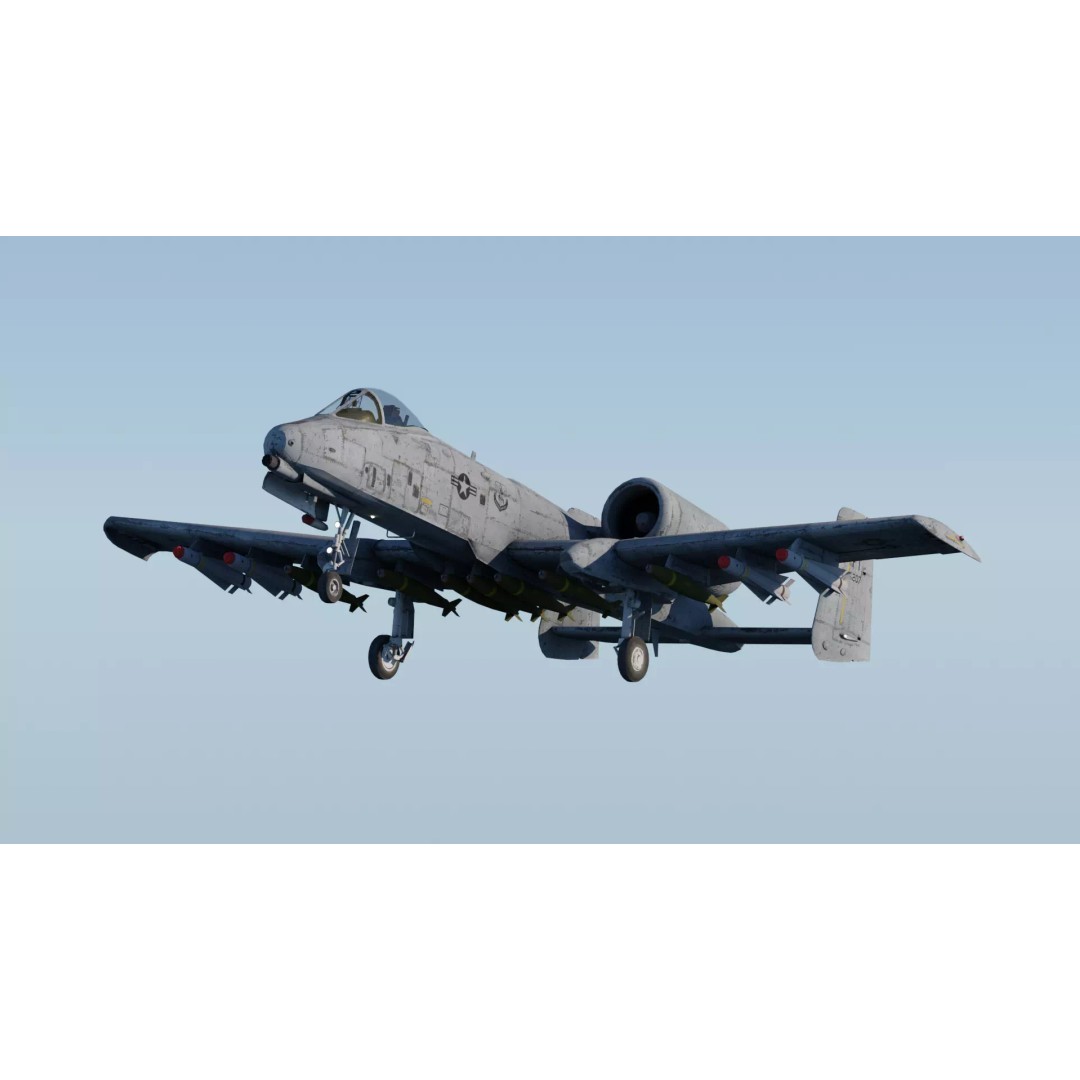 A-10 Thunderbolt 3D Model – Fully Rigged Low-Poly Game Asset, FBX - View 2