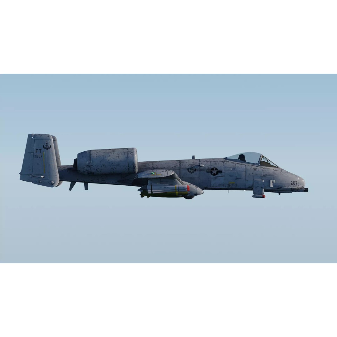 A-10 Thunderbolt 3D Model – Fully Rigged Low-Poly Game Asset, FBX - View 4