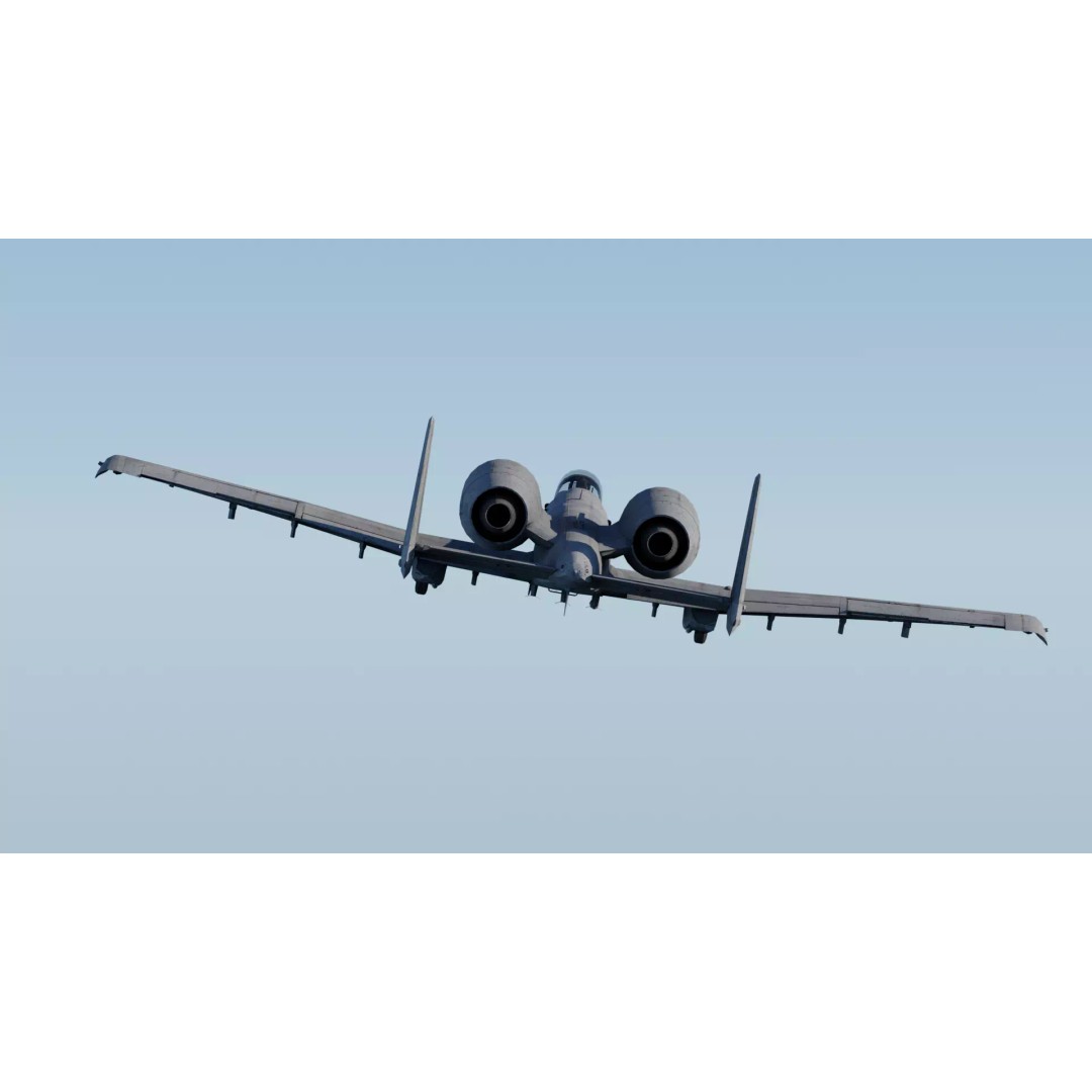A-10 Thunderbolt 3D Model – Fully Rigged Low-Poly Game Asset, FBX - View 6