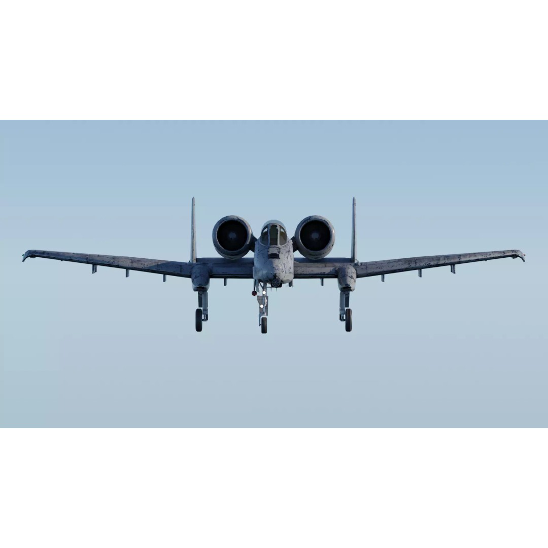 A-10 Thunderbolt 3D Model – Fully Rigged Low-Poly Game Asset, FBX - View 7