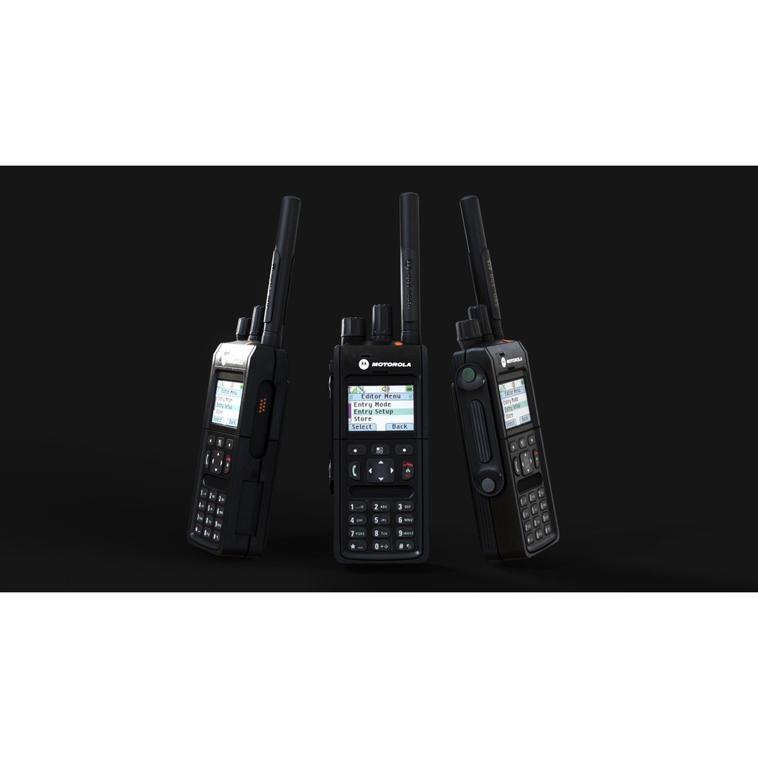 MTP 3150 Tetra Portable Radio 3D Model – Low Poly Game Ready, FBX & OBJ - View 3