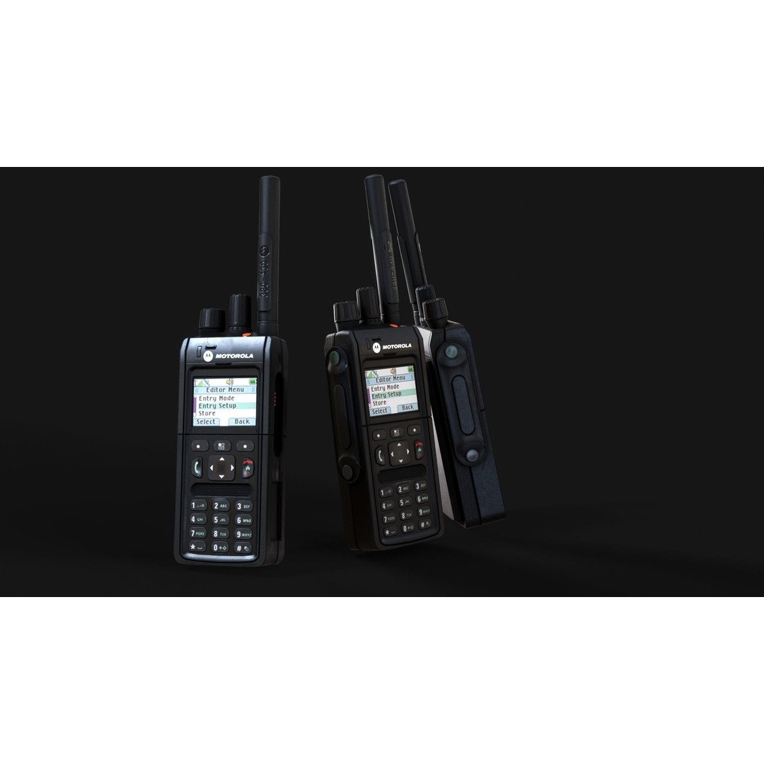 MTP 3150 Tetra Portable Radio 3D Model – Low Poly Game Ready, FBX & OBJ - View 4