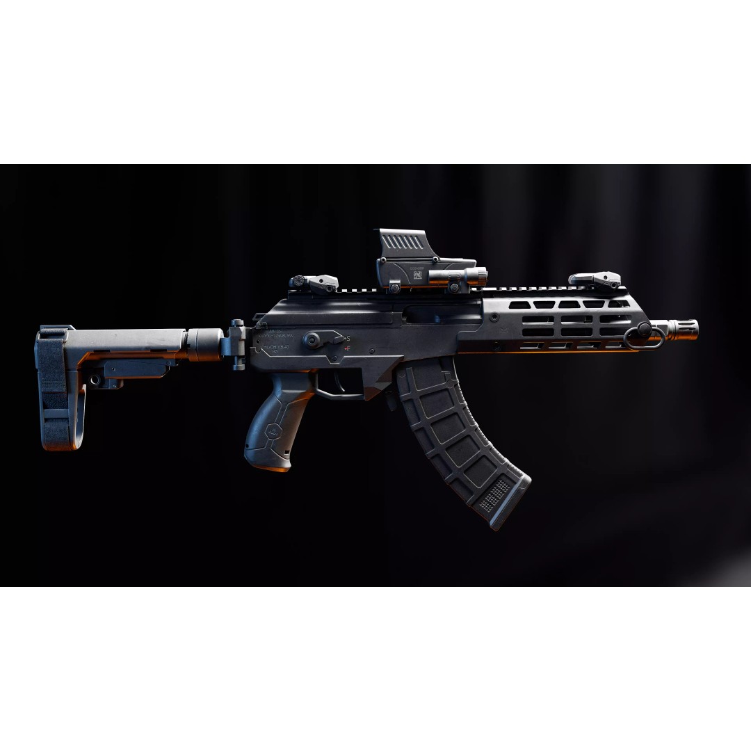 IWI Galil Ace Gen2 3D Model – Low Poly Rigged Game Asset, FBX - View 2
