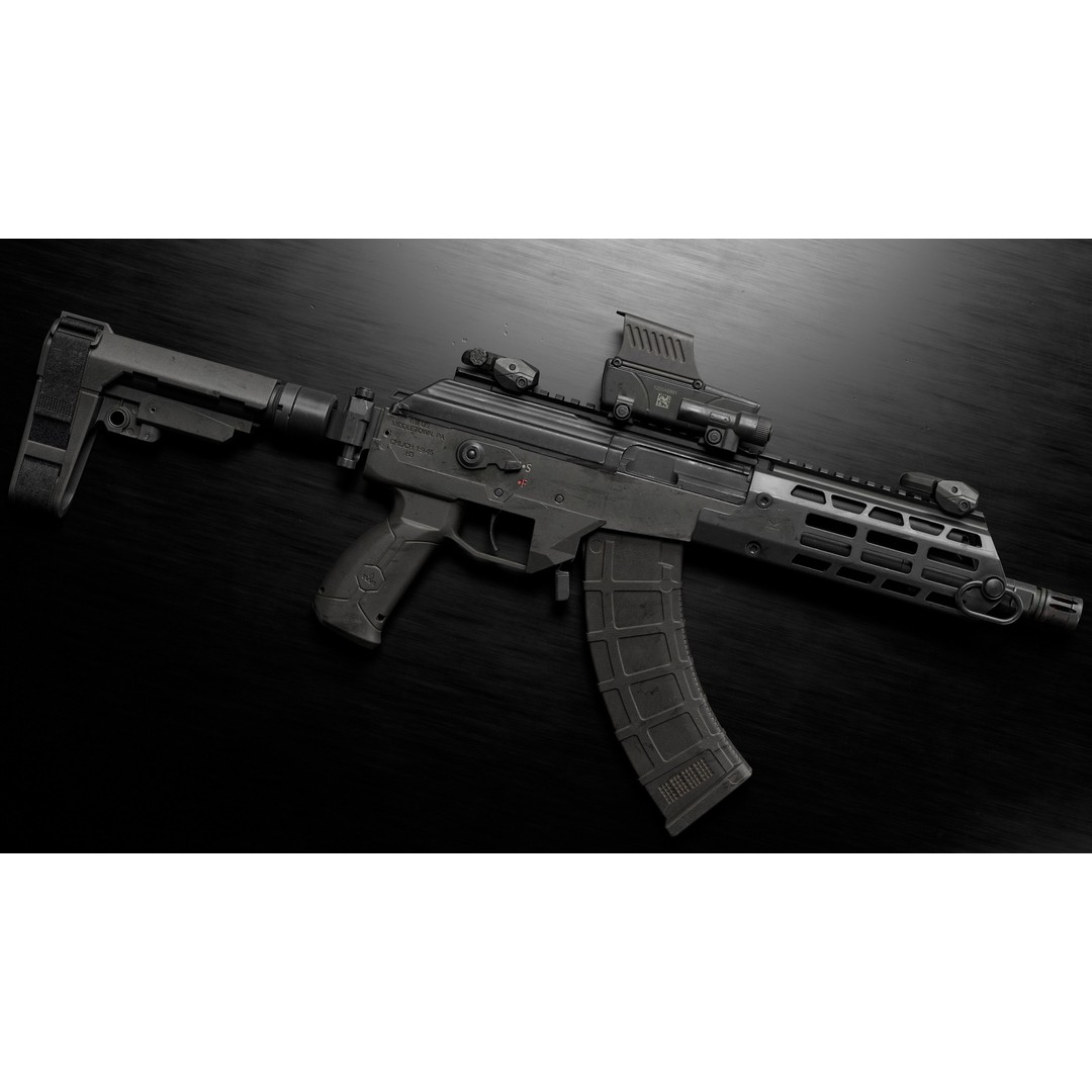 IWI Galil Ace Gen2 3D Model – Low Poly Rigged Game Asset, FBX - View 5