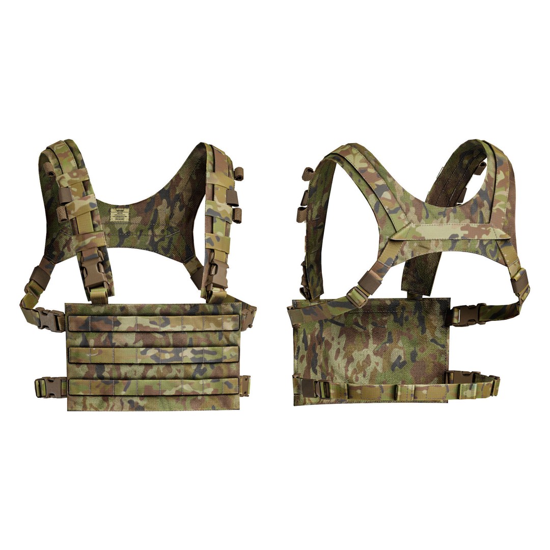 ADA TBAS Chest Rig 3D Model – Low Poly Game Asset for Unity, FBX - View 9