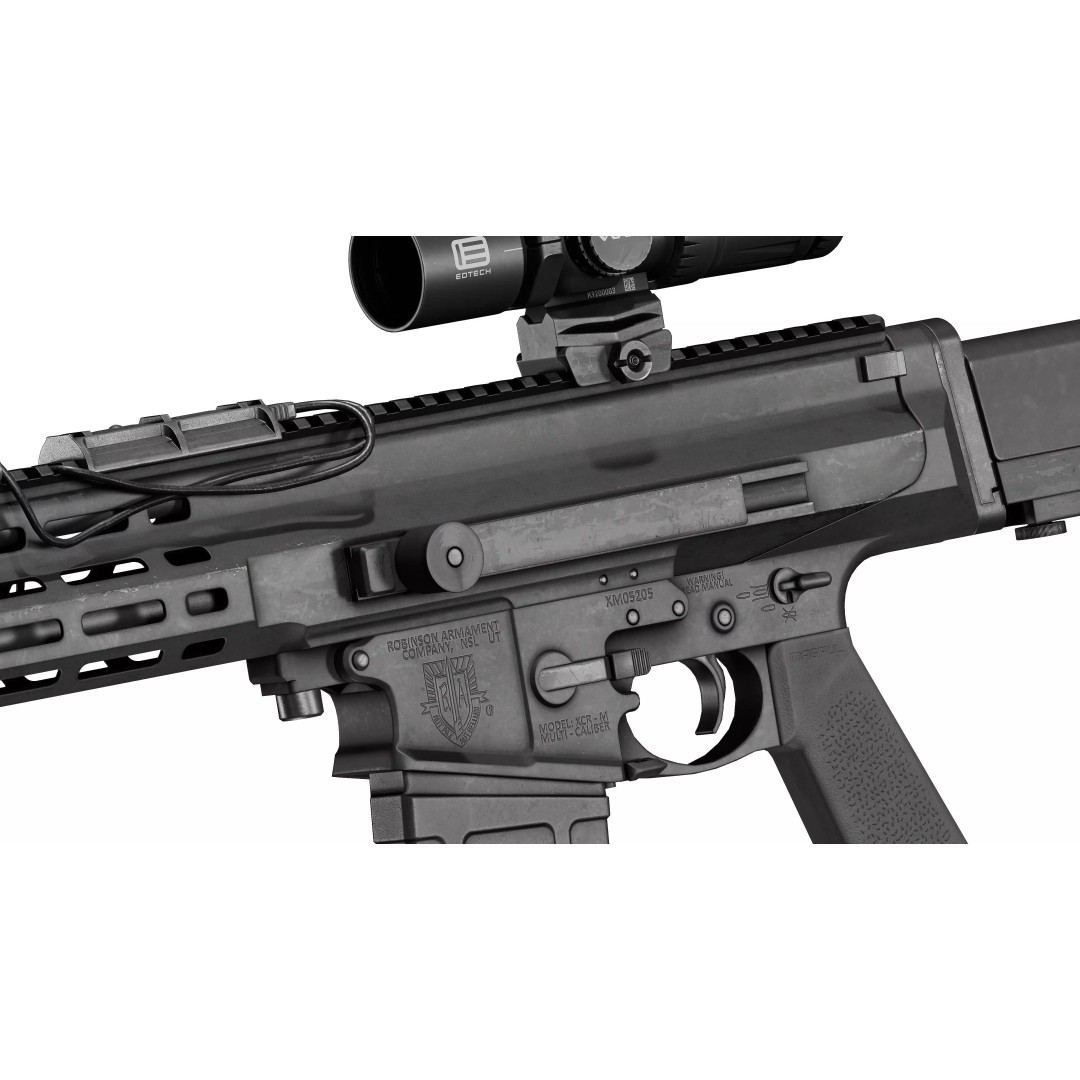 Robinson Armament XCR-M Rifle 3D Model – Low Poly Game Asset, FBX, OBJ - View 6