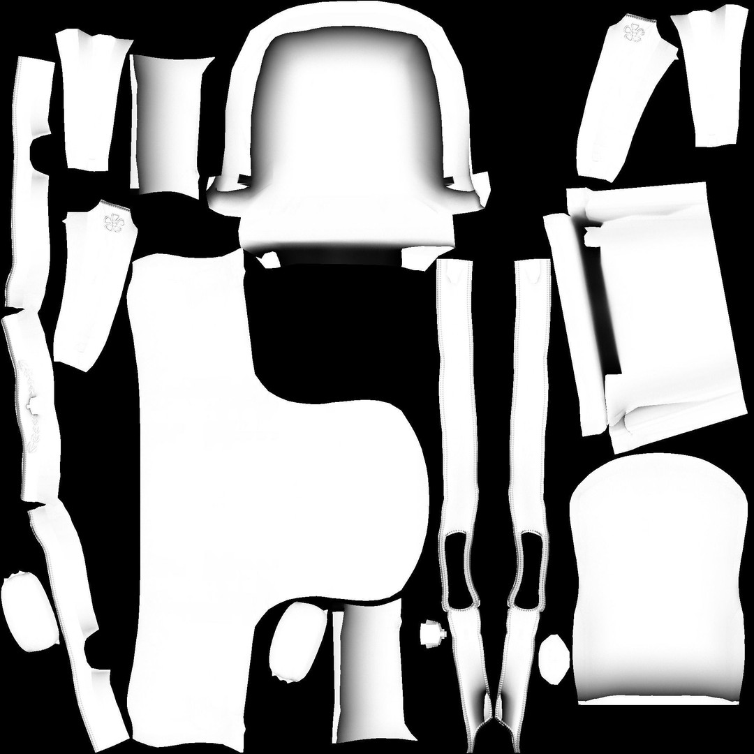 Bergere Antique Chair 3D Model – Low Poly Game Asset, FBX - View 14