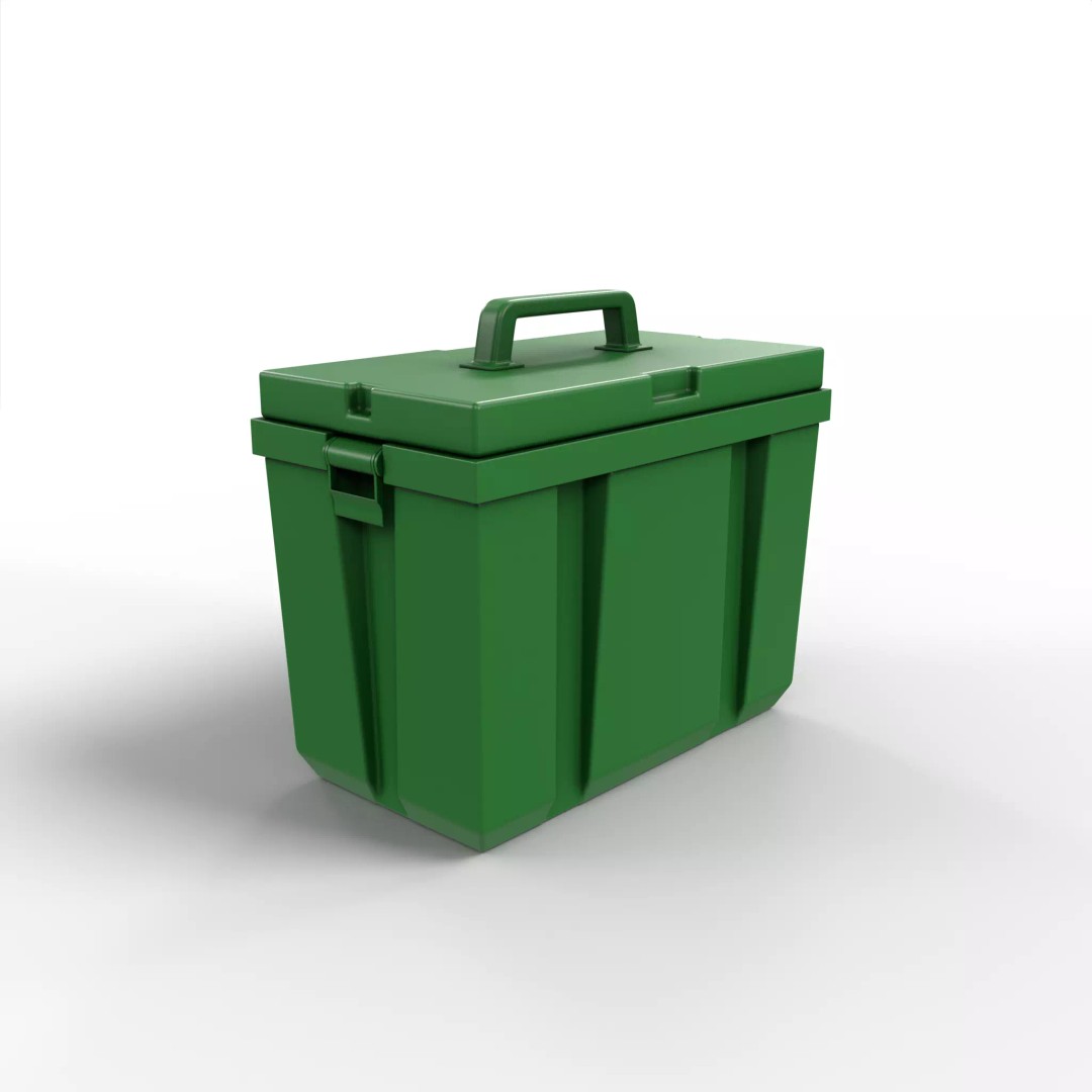 Garden Storage Box 3D Model – Low Poly PBR Asset, FBX - View 2