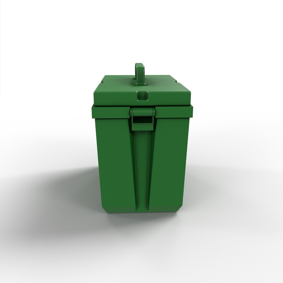 Garden Storage Box 3D Model – Low Poly PBR Asset, FBX - View 4