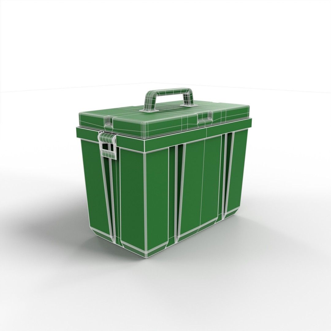 Garden Storage Box 3D Model – Low Poly PBR Asset, FBX - View 6
