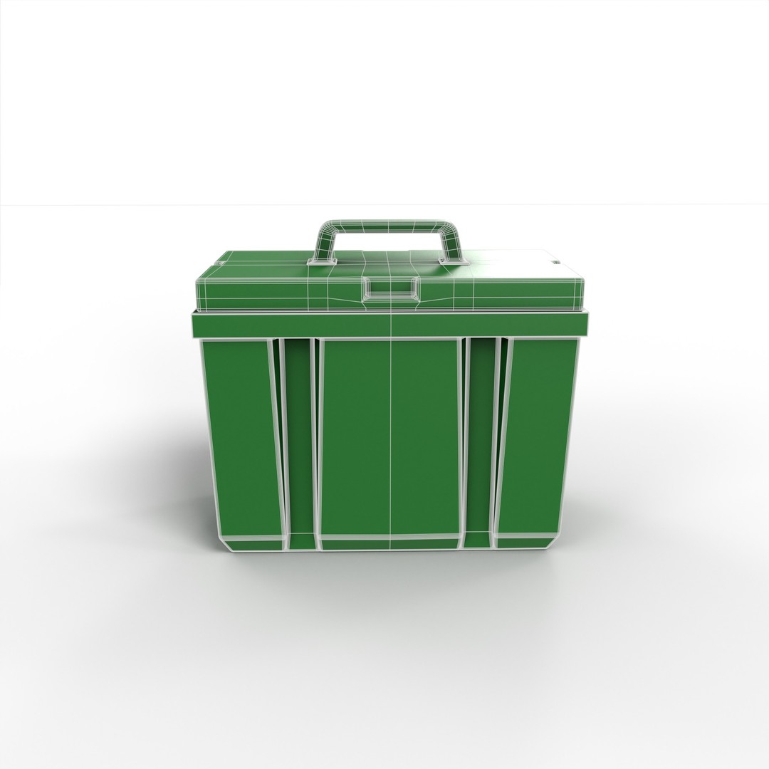 Garden Storage Box 3D Model – Low Poly PBR Asset, FBX - View 7