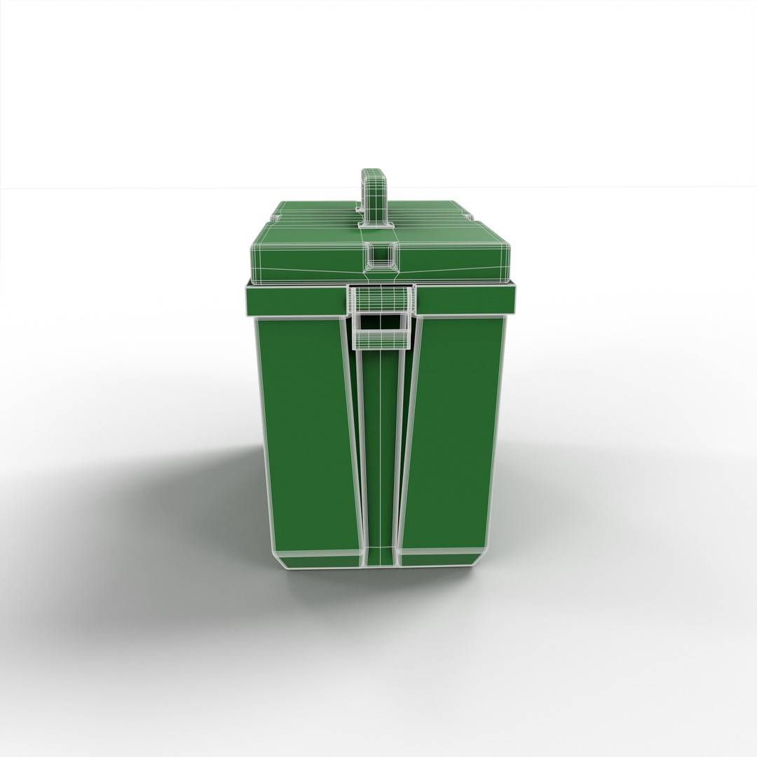 Garden Storage Box 3D Model – Low Poly PBR Asset, FBX - View 8