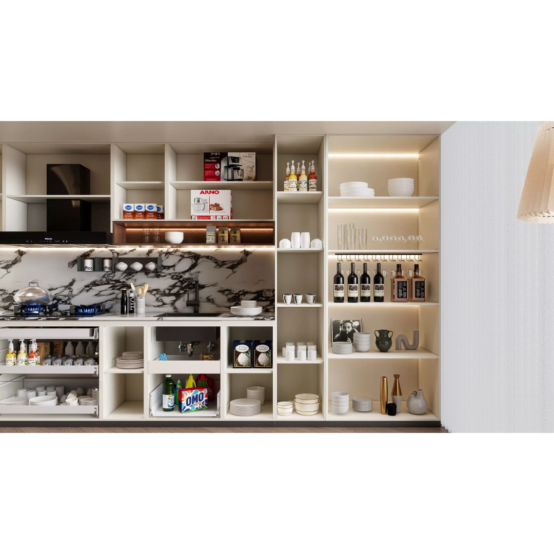 Luxury Modern Kitchen 3D Model – Modular Design, Game-Ready Formats - View 12