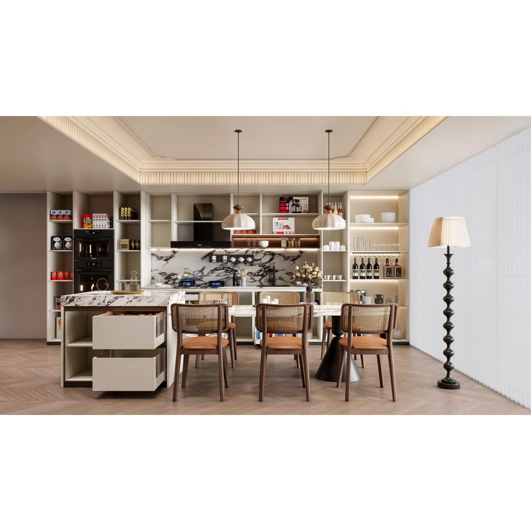 Luxury Modern Kitchen 3D Model – Modular Design, Game-Ready Formats - View 25