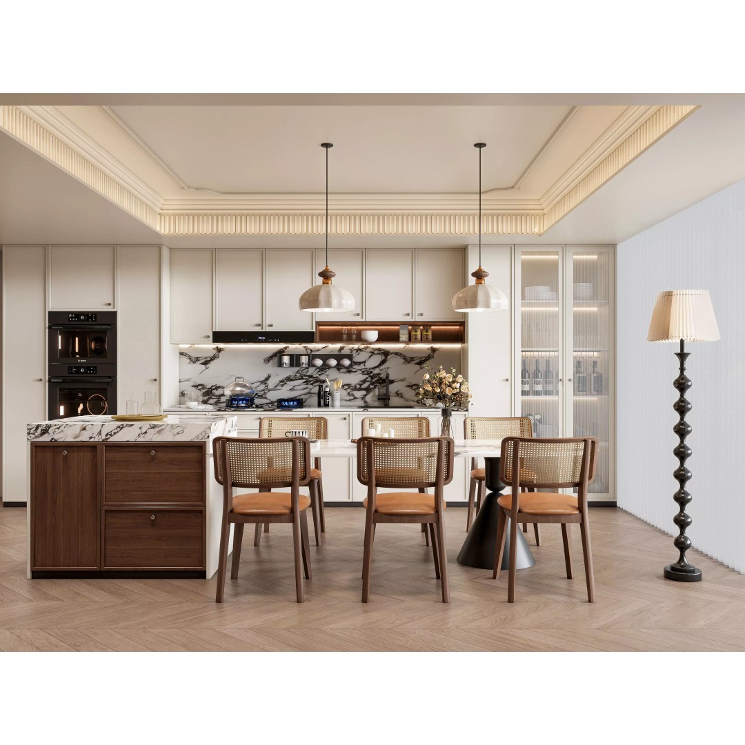 Luxury Modern Kitchen 3D Model – Modular Design, Game-Ready Formats - View 3