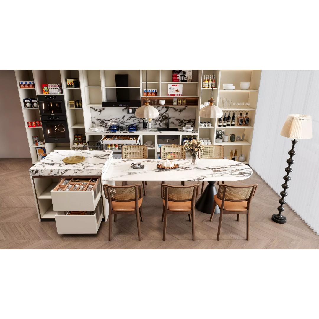 Luxury Modern Kitchen 3D Model – Modular Design, Game-Ready Formats - View 30