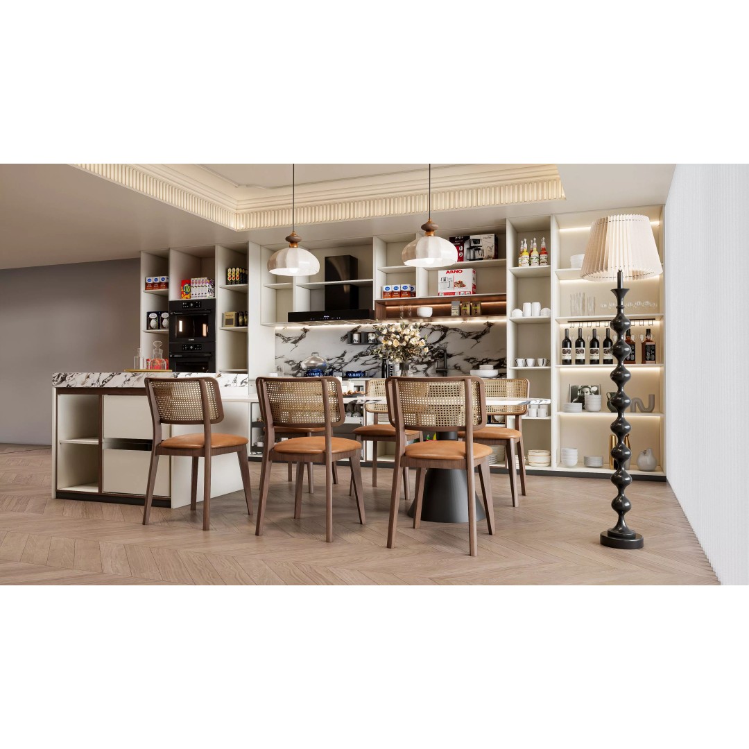 Luxury Modern Kitchen 3D Model – Modular Design, Game-Ready Formats - View 34