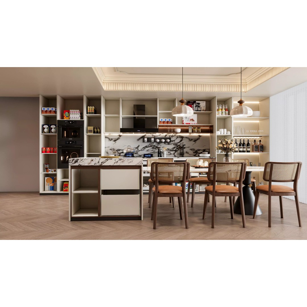 Luxury Modern Kitchen 3D Model – Modular Design, Game-Ready Formats - View 35