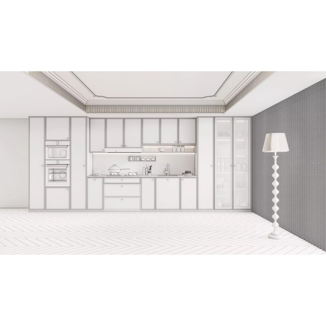 Luxury Modern Kitchen 3D Model – Modular Design, Game-Ready Formats - View 37