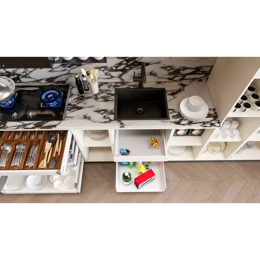 Luxury Modern Kitchen 3D Model – Modular Design, Game-Ready Formats - View 5
