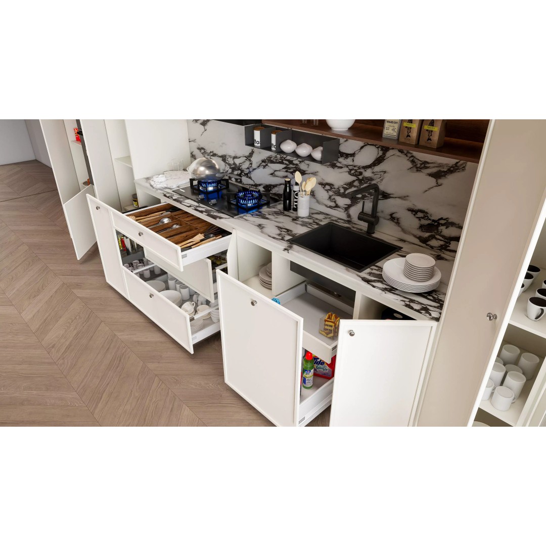 Luxury Modern Kitchen 3D Model – Modular Design, Game-Ready Formats - View 8